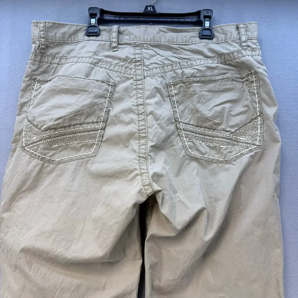 BKE Buckle Tyler Khaki Pants Men's Size 34 L Beige Tan Straight Leg Casual